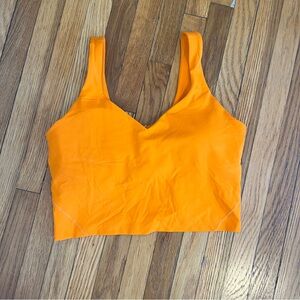 Lululemon Like New Align Cropped Tank Top Orange Sz 12